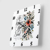 Hij herstelt mijn ziel in bloei vierkante klok (Hoek)