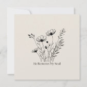 Hij Herstelt Mijn Ziel Minimalistisch Ontwerp (Achterkant)
