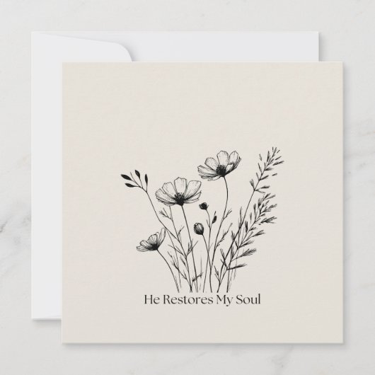 Hij Herstelt Mijn Ziel Minimalistisch Ontwerp (Voorkant)