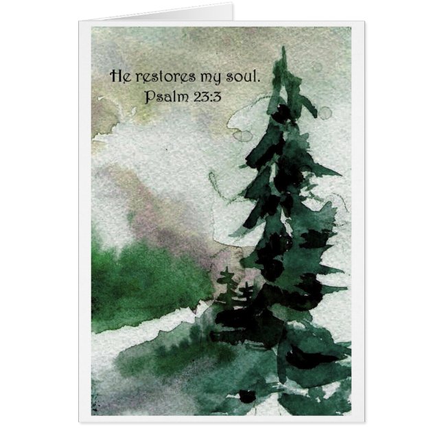 Hij herstelt mijn ziel.    Psalm 23:3 (Voorkant)