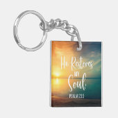 Hij herstelt mijn ziel sleutelhanger (Voorkant Links)