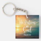 Hij herstelt mijn ziel sleutelhanger (Voorkant)