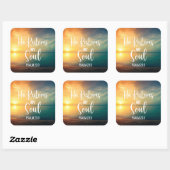 Hij herstelt mijn ziel vierkante sticker (Vel)