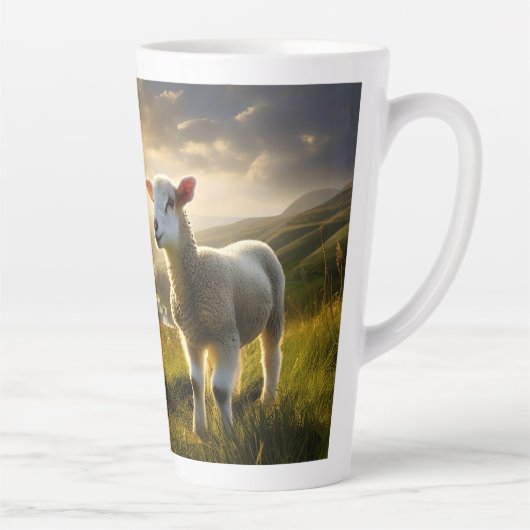 Hij herstelt mijn zielenlam latte mok (Rechts)