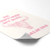 Hij herstelt mijn zielenroze Christelijke schedel Poster (Hoek)