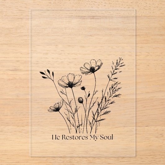 Hij herstelt mijn zielminimalistische ontwerp acryl uitnodigingen (Voorkant)