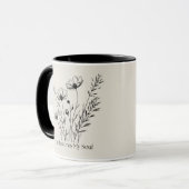 Hij herstelt mijn zielminimalistische ontwerp mok (Voorkant links)