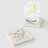 Hij herstelt mijn zielminimalistische ontwerp stenen onderzetter (Zijkant)