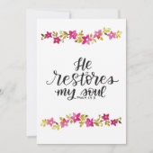 Hij herstelt mijn zielskaart notitiekaartje (Voorkant)