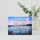 Hij herstelt nog steeds mijn Bijbelse Bijbel Briefkaart (Staand voorkant)