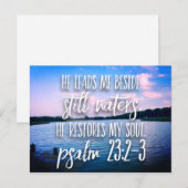 Hij herstelt nog steeds mijn Bijbelse Bijbel Briefkaart (Voorkant / Achterkant)