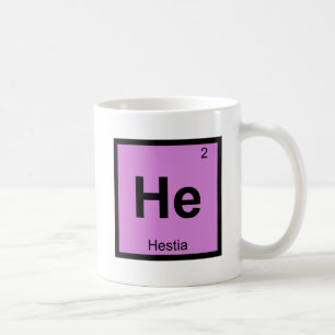 Hij - Hestia Godin Chemie Periodiek Systeem Koffiemok