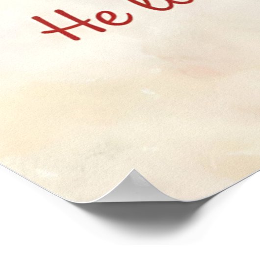 Hij hield eerst van mij – 1 Johannes 4:19 Waterver Poster (Hoek)