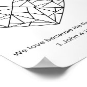 Hij hield eerst van ons mozaïek hart kleurplaat poster (Hoek)