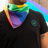 Hij/hij abstracte tangerine Button