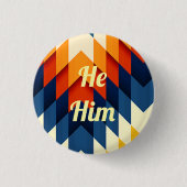 Hij/hij Gender Pronoun Pin Ronde Button 3,2 Cm (Voorkant)