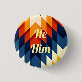 Hij/hij Gender Pronoun Pin Ronde Button 3,2 Cm