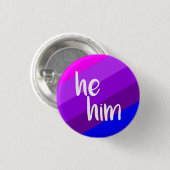 Hij/hij Pronoun Badge Ronde Button 3,2 Cm (Voorkant /achterkant)