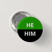 Hij/hij Pronouns Neutrois Badge Ronde Button 3,2 Cm (Voorkant /achterkant)