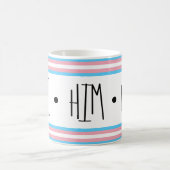 Hij / hij / zijn voornaamwoorden Transgender Coffe Koffiemok (Center)