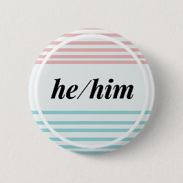 Hij/him Gender Pronoun Button Diversiteit LGBTQ Pr