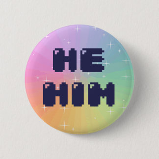 Hij Him Pronoun Button