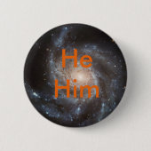 Hij Him pronoun pin Ronde Button 5,7 Cm (Voorkant)
