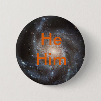 Hij Him pronoun pin Ronde Button 5,7 Cm