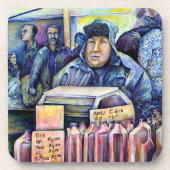 Hij hoorde wat ik zag bier onderzetter (Voorkant)