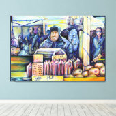 Hij hoorde wat ik zag canvas afdruk (Insitu (Houten vloer))