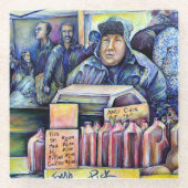 Hij hoorde wat ik zag glazen onderzetter (Voorkant)