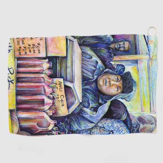 Hij hoorde wat ik zag golfhanddoek (Horizontaal)