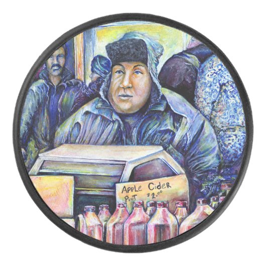 Hij hoorde wat ik zag hockey puck (Voorkant)