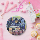 Hij hoorde wat ik zag papieren bordje (Feest)