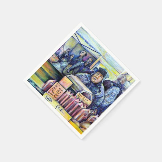 Hij hoorde wat ik zag servet (Hoek)