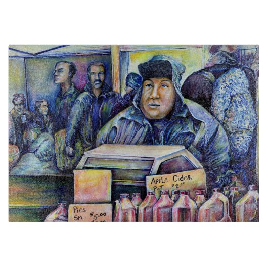 Hij hoorde wat ik zag snijplank (Voorkant)