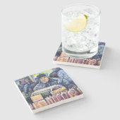 Hij hoorde wat ik zag stenen onderzetter (Zijkant)