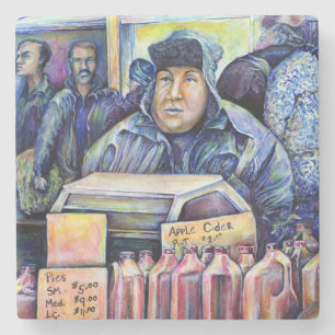 Hij hoorde wat ik zag stenen onderzetter