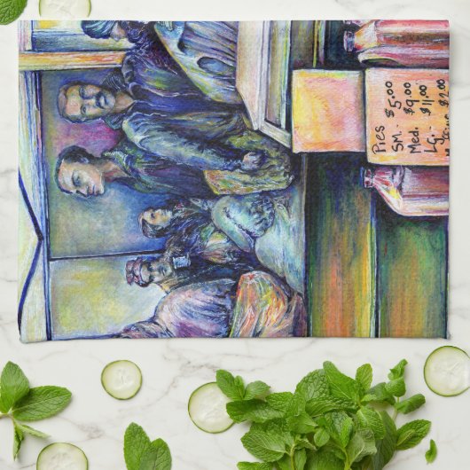 Hij hoorde wat ik zag theedoek (Gevouwen)