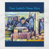 Hij hoorde wat ik zag wijn etiket (Enkel label)