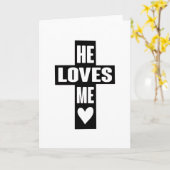 Hij houdt als Jezus citeert God Art Love Art Quote Kaart (Gele Bloem)