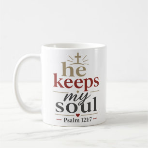 Hij Houdt Mijn Ziel Inspirerende Christelijke Troo Koffiemok