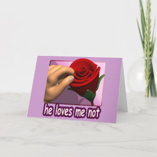 Hij houdt niet van mij feestdagen kaart