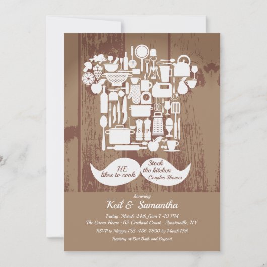 Hij houdt van Cook Couples Vrijgezellenfeest Kaart (Voorkant)