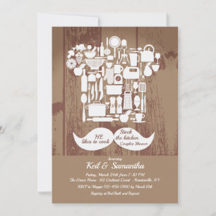 Hij houdt van Cook Couples Vrijgezellenfeest Kaart