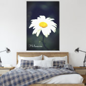 Hij houdt van me Daisy Canvas (Insitu (Slaapkamer))