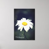 Hij houdt van me Daisy Canvas Afdruk (Voorkant)