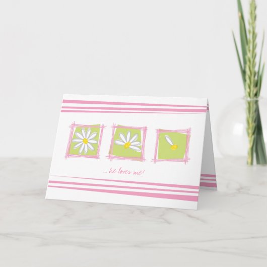 "Hij houdt van me" de Uitnodiging van het (Voorkant)