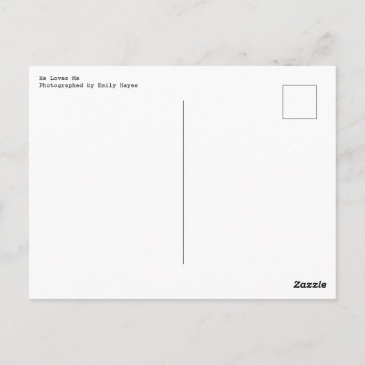 Hij houdt van mij briefkaart (Achterkant)