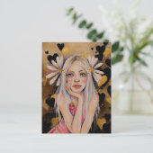 Hij houdt van mij, hij houdt van mij, niet van het briefkaart (Staand voorkant)